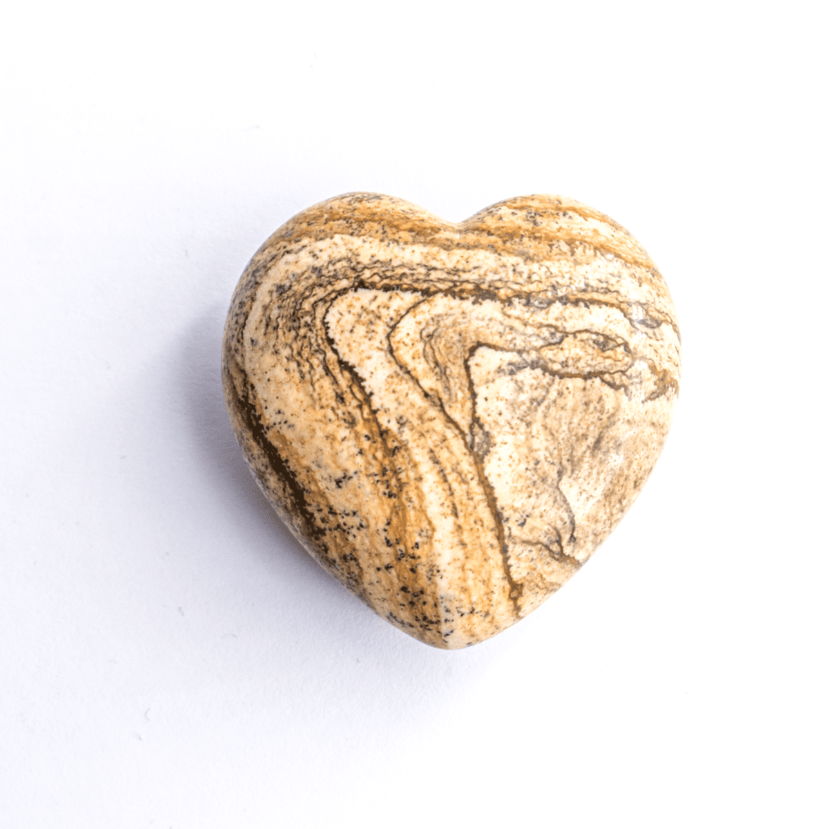 Milujeme Kameny - jaspis krajinný tromlovaný kámen - srdce