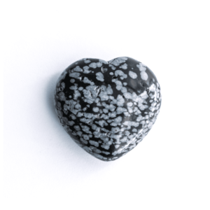 Milujeme Kameny - obsidián vločkový tromlovaný kámen - srdce
