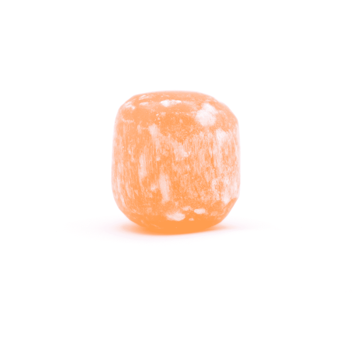 Milujeme Kameny - selenit oranzovy tromlovaný kámen - valecek