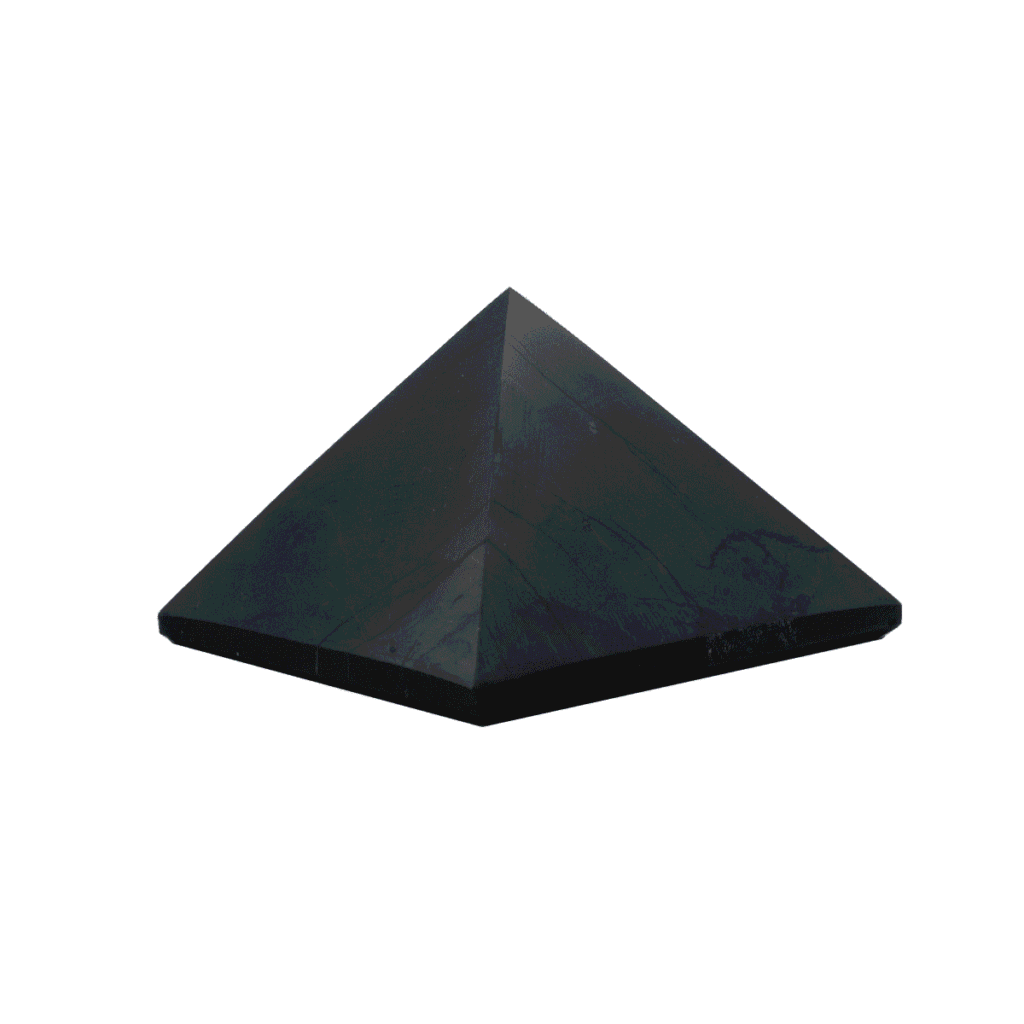 Šungit - pyramida - tromlovaný kámen