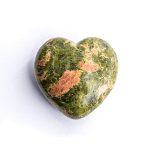 Milujeme Kameny - unakit tromlovaný kámen - srdce
