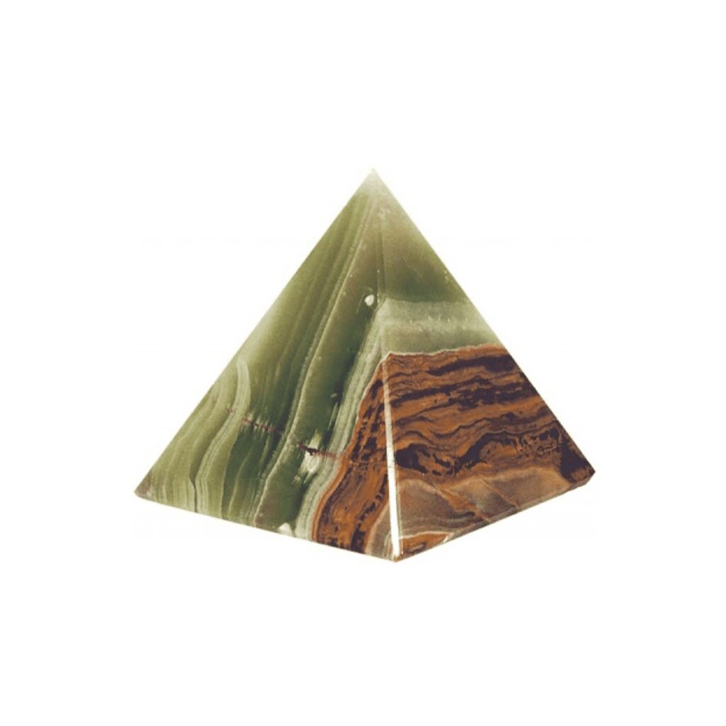 Aragonit - pyramida - tromlovaný kámen
