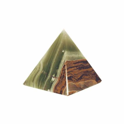 Aragonit - pyramida - tromlovaný kámen
