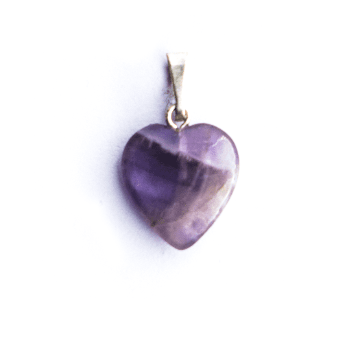Milujeme Kameny - ametyst tromlovaný kámen - přívěsek srdce