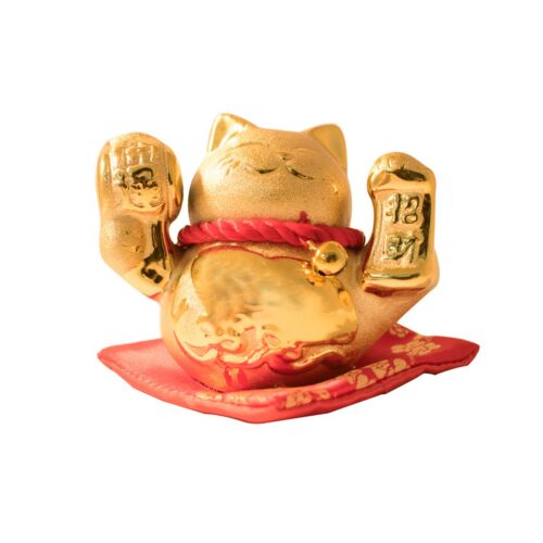Maneki neko - zlatá mávající kočička - feng shui