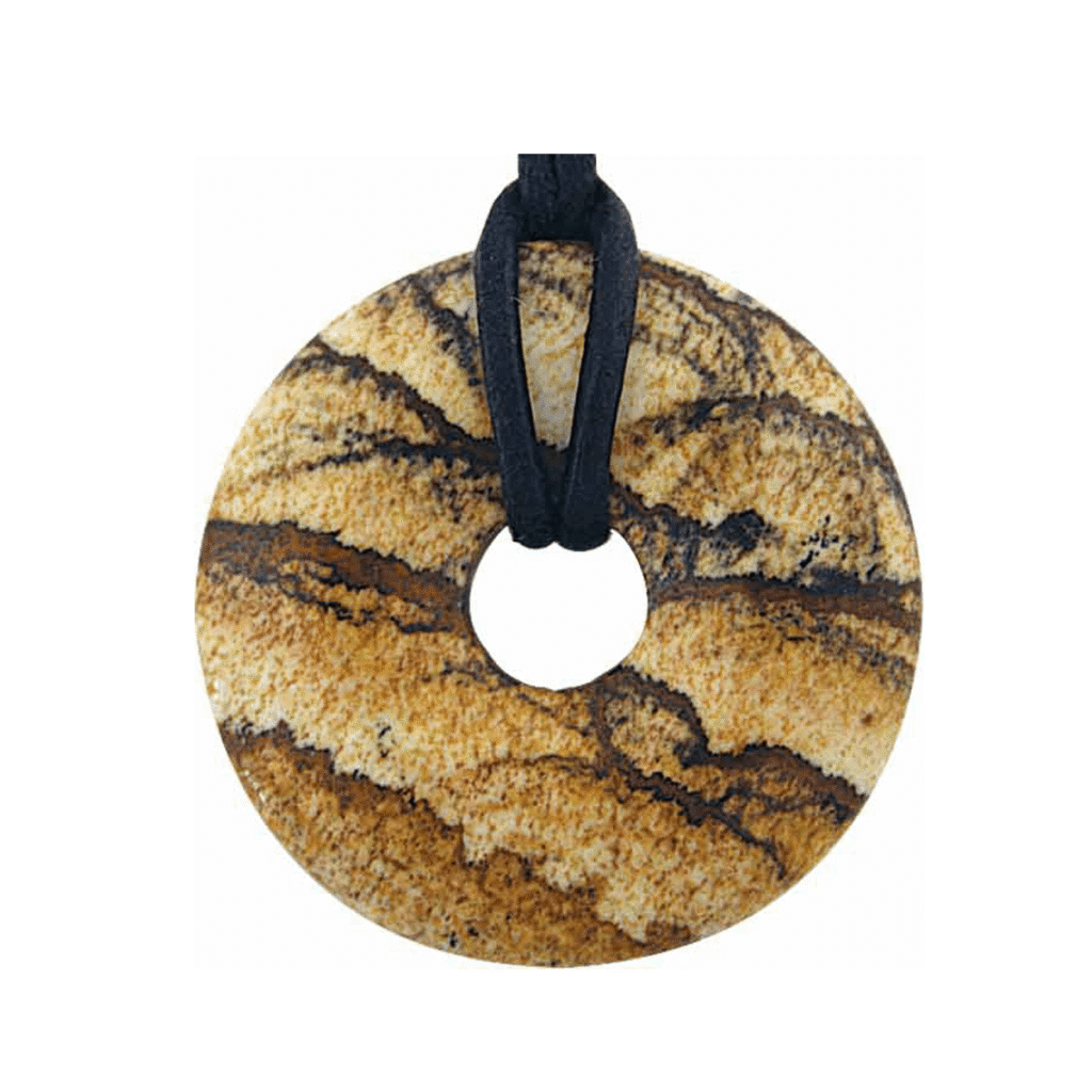 Jaspis krajinný - donut - tromlovaný kámen