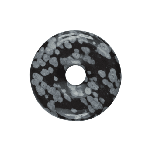 Obsidián vločkový - donut - tromlovaný kámen