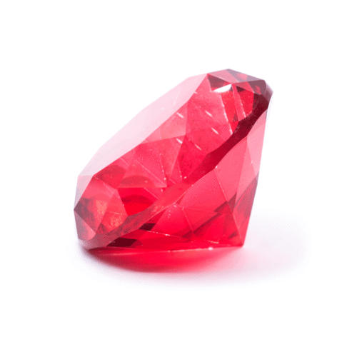 Diamant z křišťálového skla - feng shui - červený