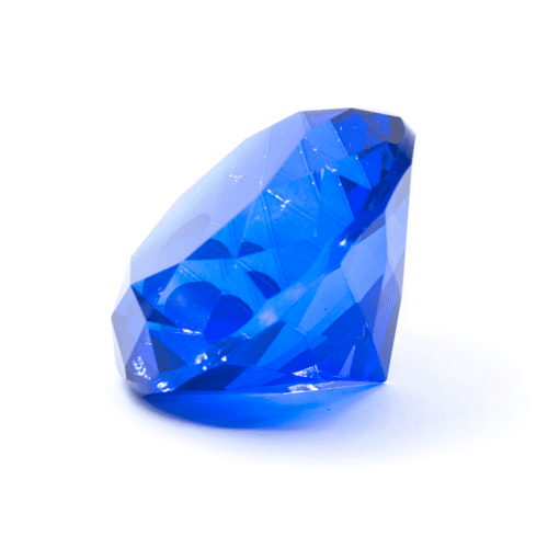 Diamant z křišťálového skla - feng shui - tmavě modrý