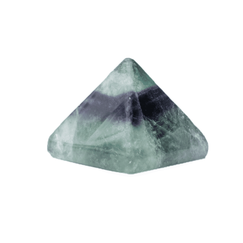 Fluorit - pyramida - tromlovaný kámen - fialová
