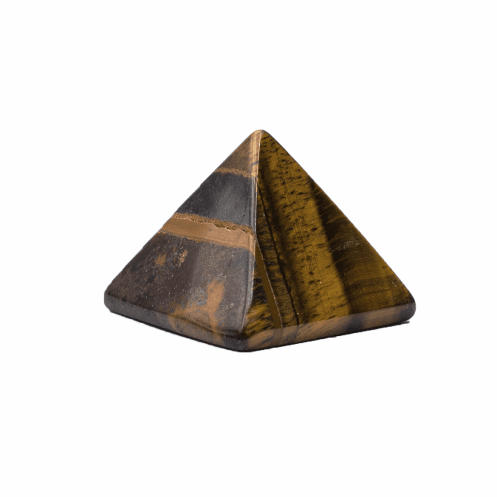 Tygří oko - pyramida - tromlovaný kámen