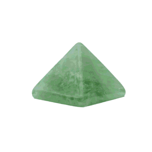 Fluorit - pyramida - tromlovaný kámen - zelená