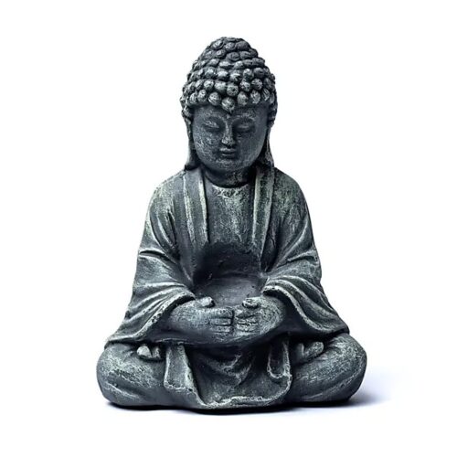 Buddha - svícen Feng Shui - šedý