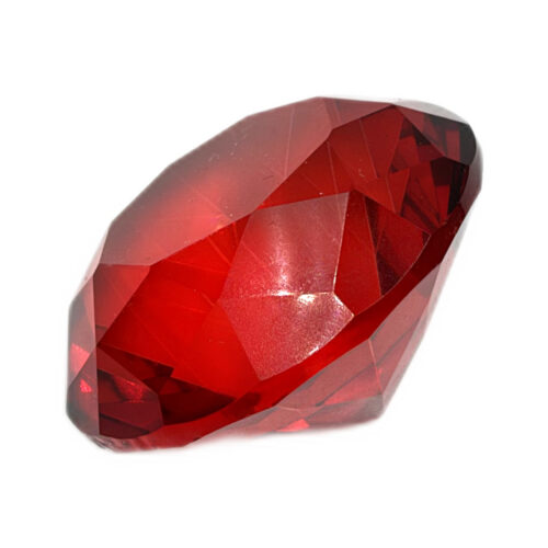 Diamant z křišťálového skla - feng shui - červený