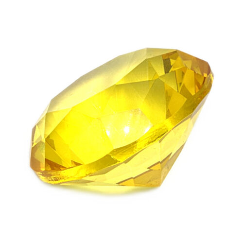 Diamant z křišťálového skla - feng shui - žlutý