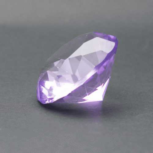 Diamant z křišťálového skla - feng shui - fialový