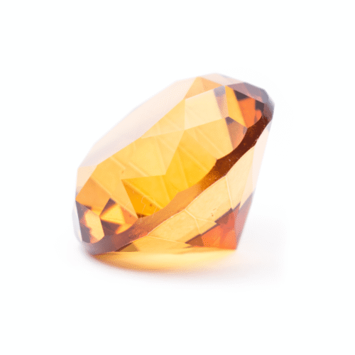 Diamant z křišťálového skla - feng shui - jantarový