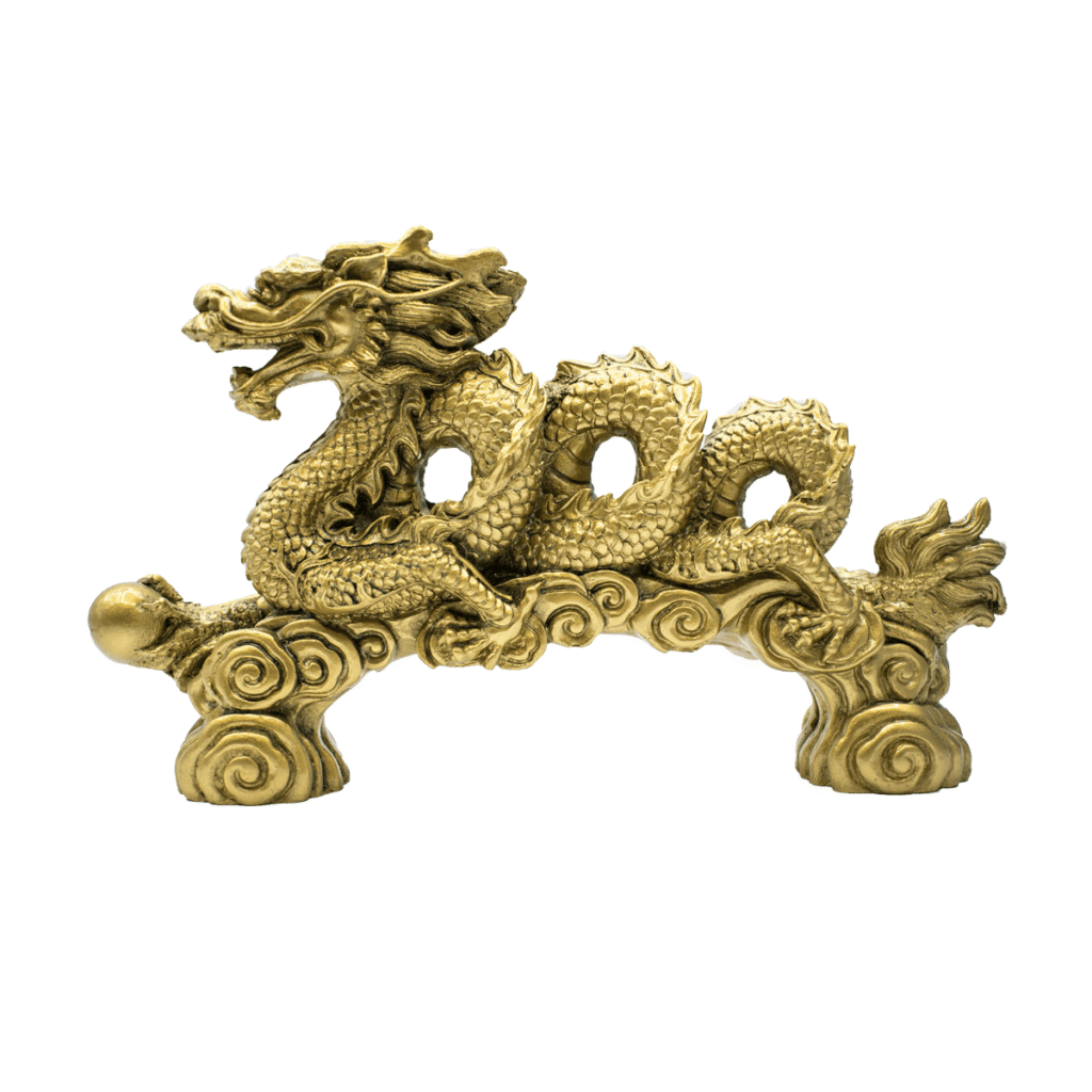 Drak na podstavci - soška feng shui - velký