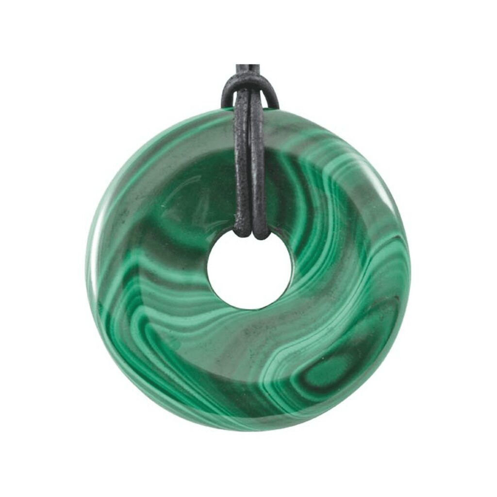 Malachit - donut - tromlovaný kámen