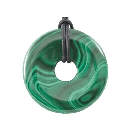 Malachit - donut - tromlovaný kámen