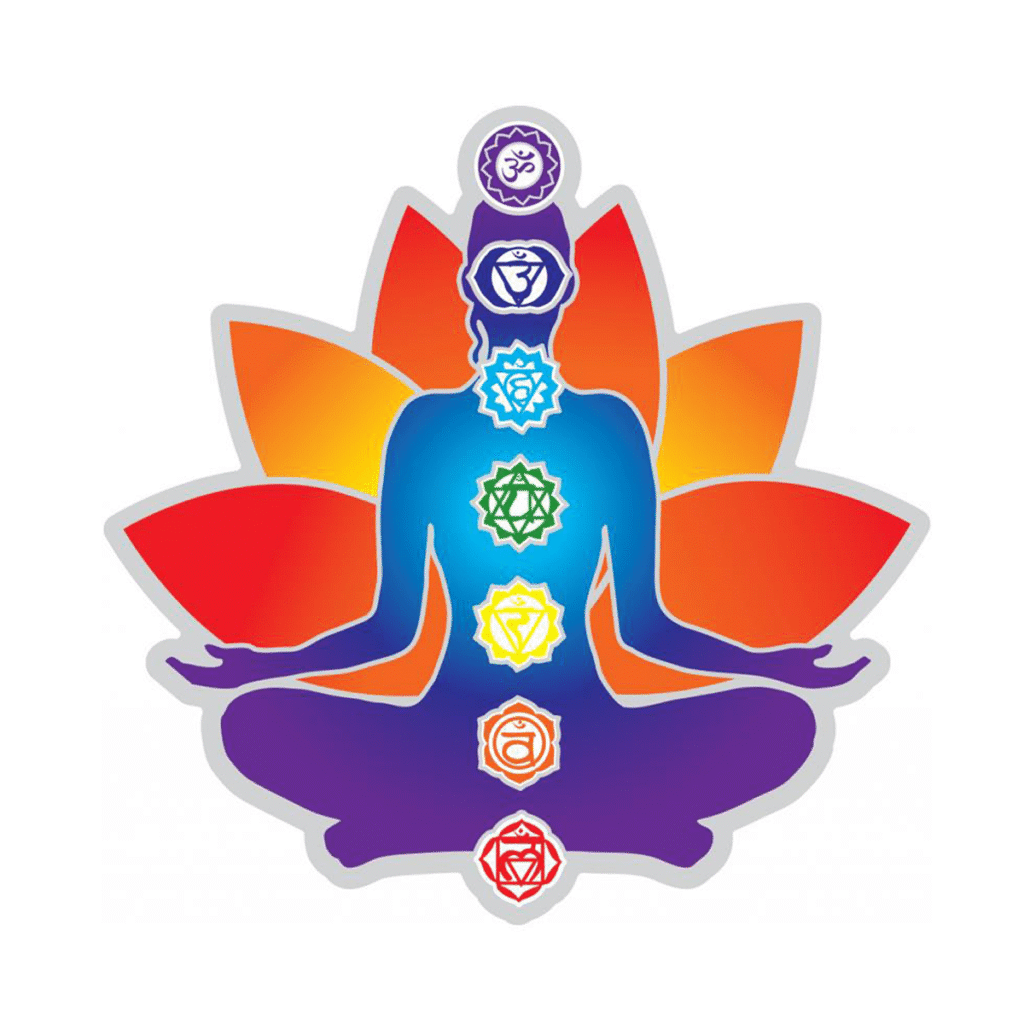 Lotos - meditace a čakry - samolepka na sklo