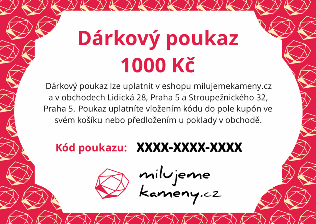 Dárkový poukaz 1000 Kč - kartička