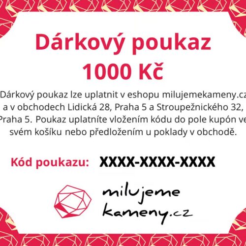 Dárkový poukaz 1000 Kč - online