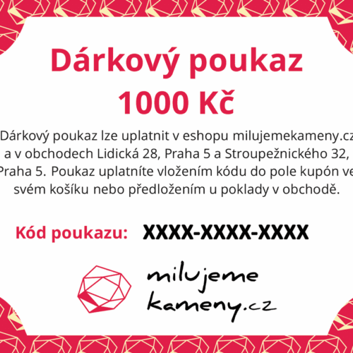 Dárkový poukaz 1000 Kč - kartička