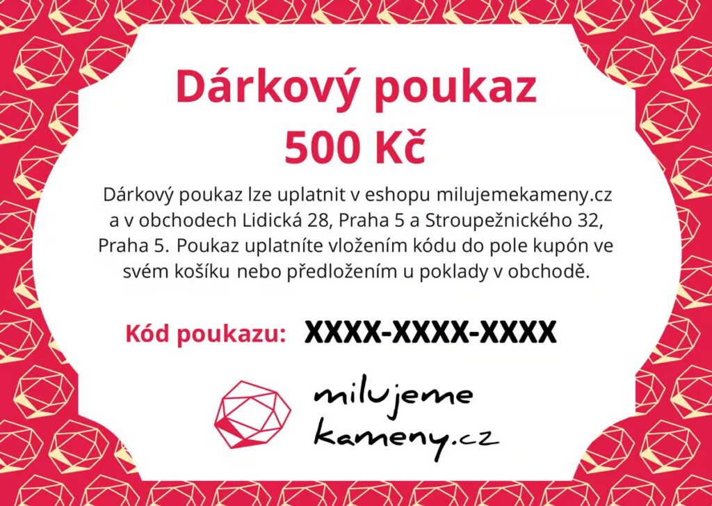 Dárkový poukaz 500 Kč - kartička