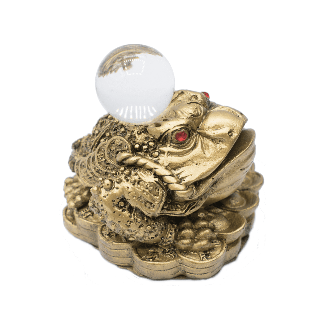 Třínohá žába s perlou - soška Feng shui