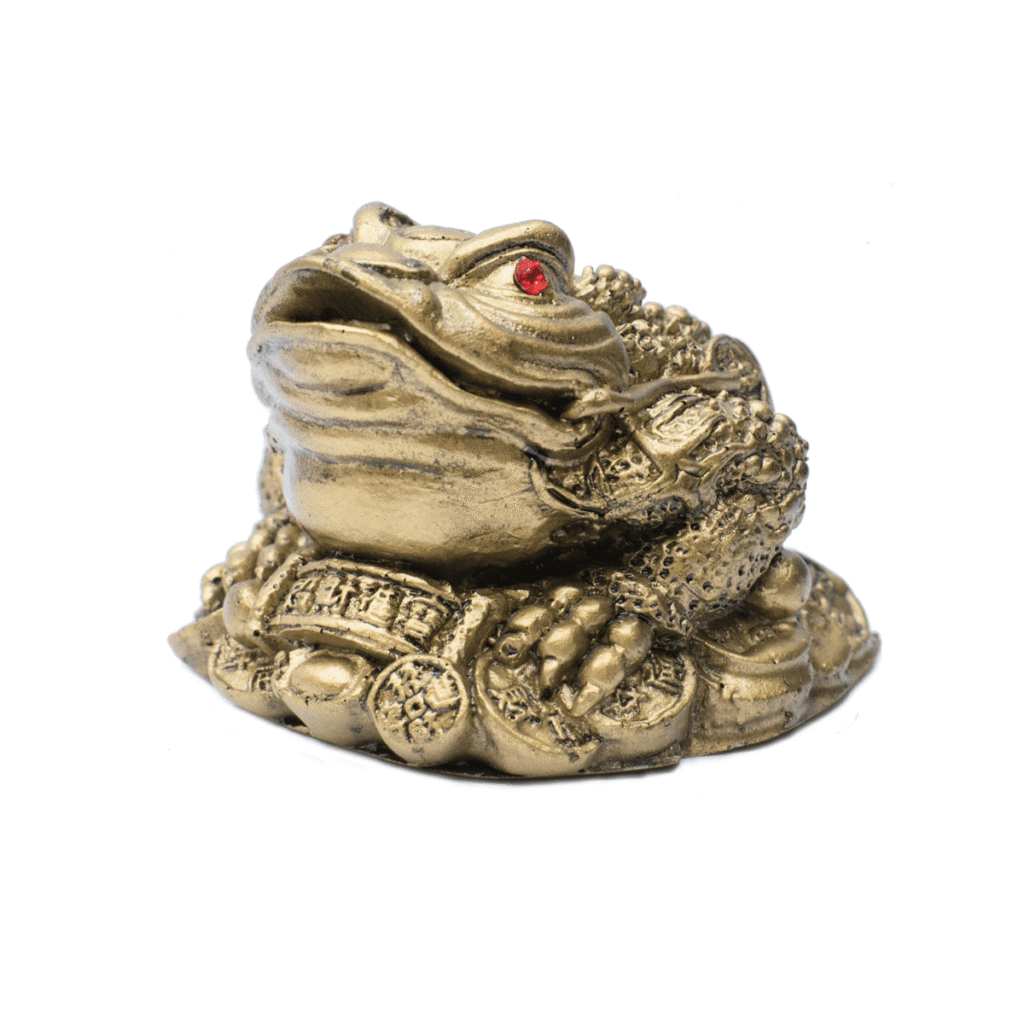 Třínohá žába bronzová barva - soška Feng shui