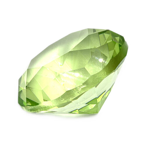 Diamant z křišťálového skla - feng shui - světle zelený