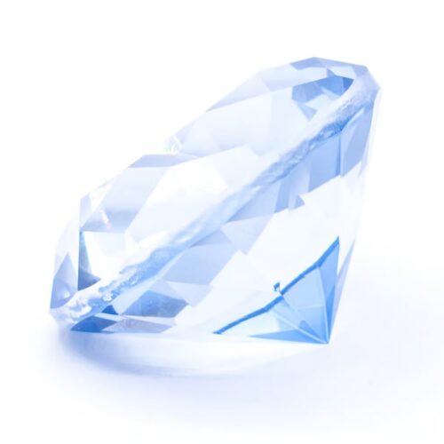 Diamant z křišťálového skla - feng shui - světle modrý