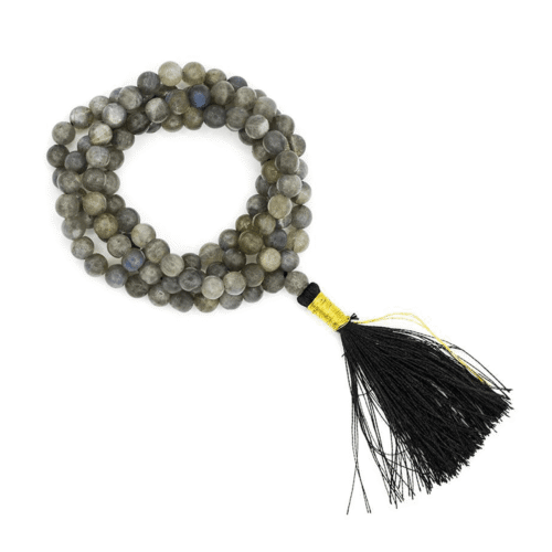 Labradorit - mála se střapcem - tibetský růženec
