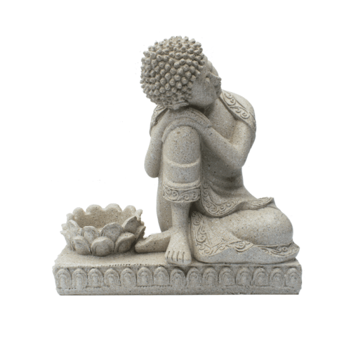 Buddha s lotosem - svícen Feng Shui