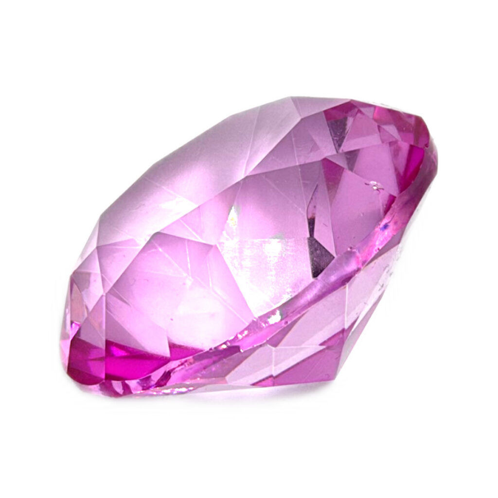 Diamant z křišťálového skla - feng shui - tmavě růžový