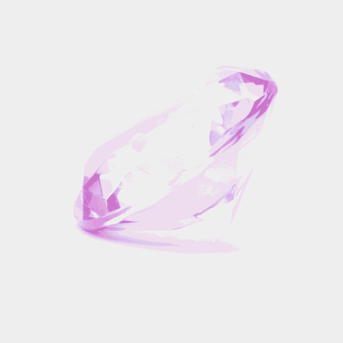 Diamant z křišťálového skla - feng shui - tmavě růžový