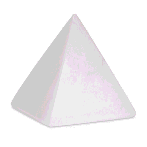 Selenit bílý - pyramida - tromlovaný kámen