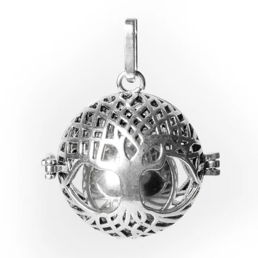 Strom života - těhotenská rolnička (Mummy bell) - přívěsek - stříbrná barva