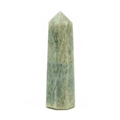 Akvamarín zelený - obelisk - tromlovaný kámen