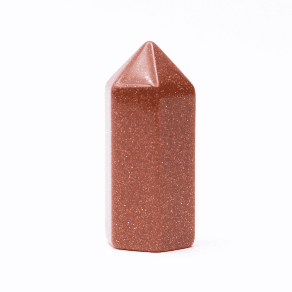 Avanturín oranžový syntetický (pouštní písek) - obelisk - tromlovaný kámen - mini