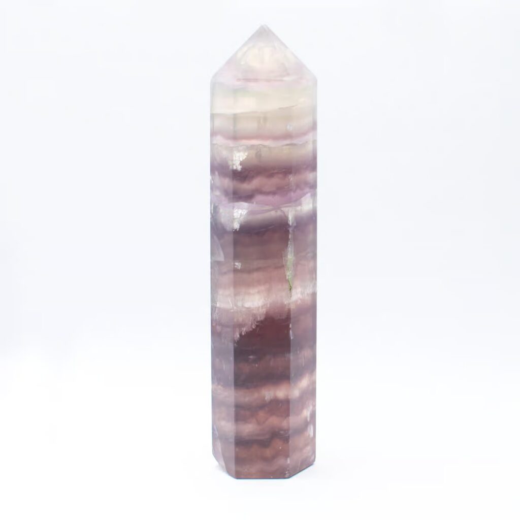 Fluorit - obelisk - tromlovaný kámen - FO4