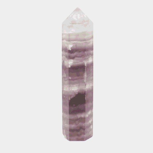 Fluorit - obelisk - tromlovaný kámen - FO4
