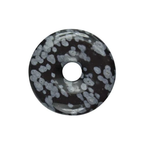 Obsidián vločkový - donut - tromlovaný kámen