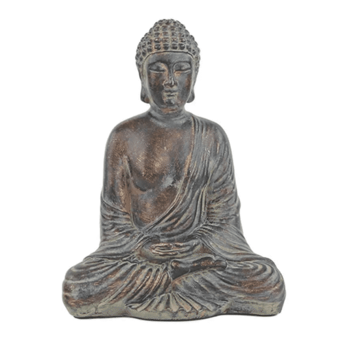 Buddha sedcící - socha Feng shui - meděná barva