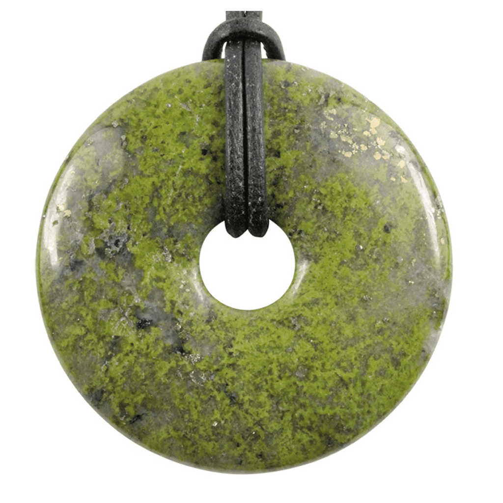 Epidot - donut - tromlovaný kámen