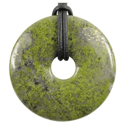 Epidot - donut - tromlovaný kámen