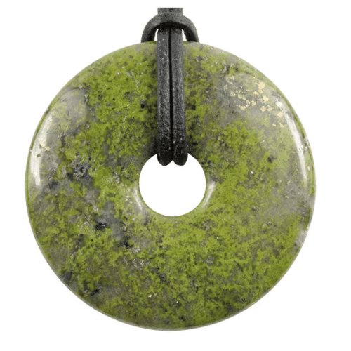 Epidot - donut - tromlovaný kámen