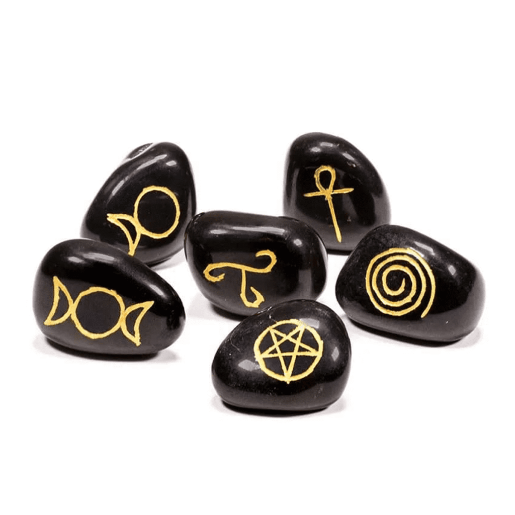 Achát černý - sada Wicca kamenů