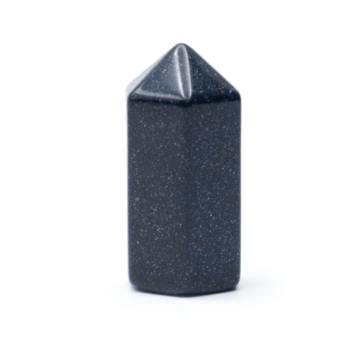 Arabská noc (syntetický modrý avanturín) - obelisk - tromlovaný kamen - mini SLEVA